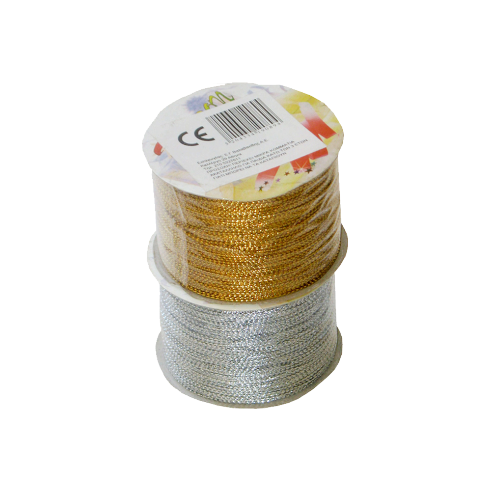 1-90043 ΧΕΙΡΟΤΕΧΝΙΑΣ ΚΟΡΔΟΝΙ 50m ΛΕΠΤΟ ΜΕΤΑΛΛΙΖΕ ΧΡΩΜΑ - Image 1