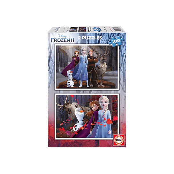 EDUCA ΠΑΖΛ 2x100 ΚΟΜΜΑΤΙΑ ΣΕΤ 2 ΣΕ 1 FROZEN LICENSED