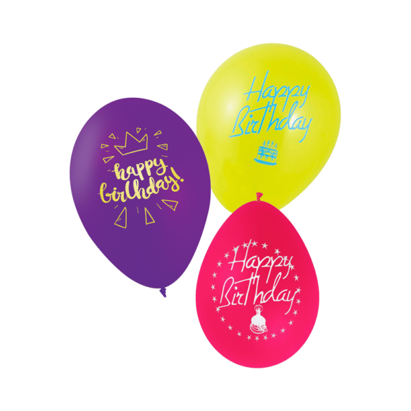 SWAN ΜΠΑΛΟΝΙΑ HAPPY BIRTHDAY 12Τ. 26cm 12 ΤΕΜΑΧΙΑ