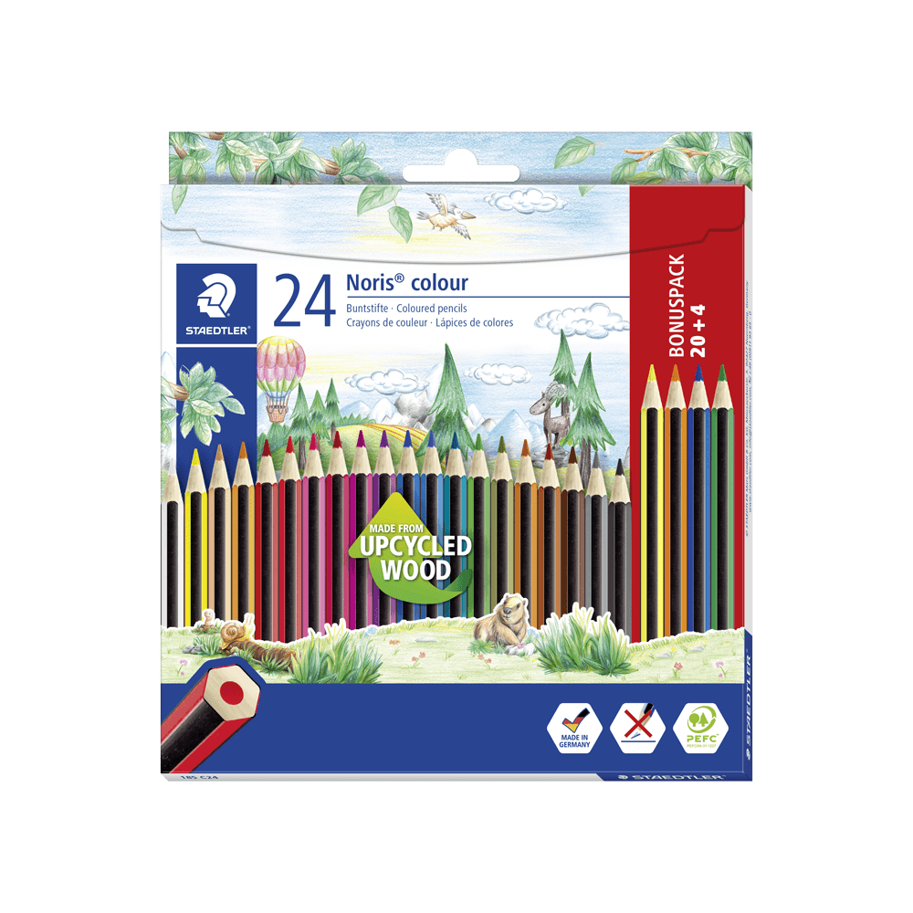 218.185-24 STAEDTLER ΚΡΑΙΓΙΟΝ (ΞΥΛΟΜΠΟΓΙΕΣ) 20+4 ΧΡΩΜΑΤΑ ΔΩΡΟ WOPEX 5T. - Image 1