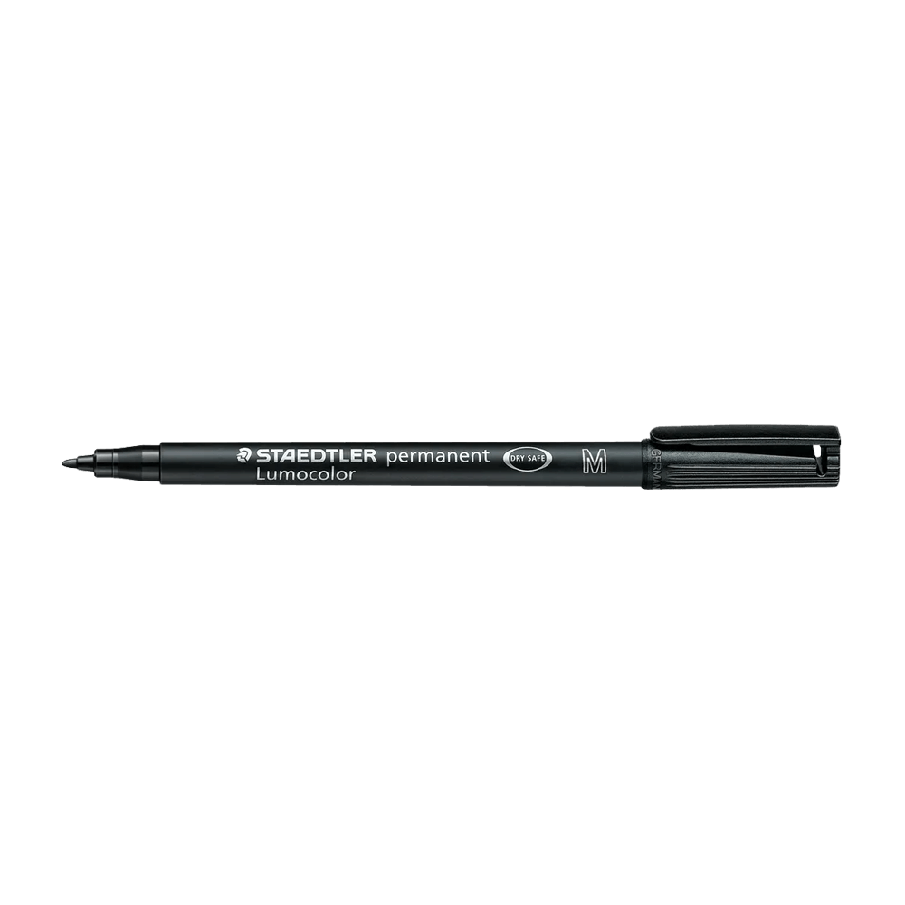 218.317-9 STAEDTLER ΜΑΡΚΑΔΟΡΟΣ ΑΝΕΞΙΤΗΛΟΣ LUMOCOLOR MEDIUM ΜΑΥΡΟ 10 ΤΕΜΑΧΙΑ - Image 1