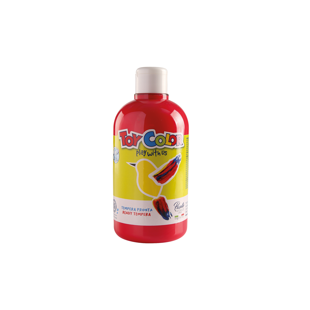 220.551.08 TOY COLOR ΤΕΜΠΕΡΑ SUPERWASHABLE 500ml PRIMARY ΚΟΚΚΙΝΗ - Image 1
