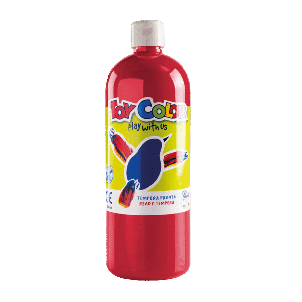 TOY COLOR ΤΕΜΠΕΡΑ SUPERWASHABLE 1000ml PRIMARY CARMINE ΚΟΚΚΙΝΗ