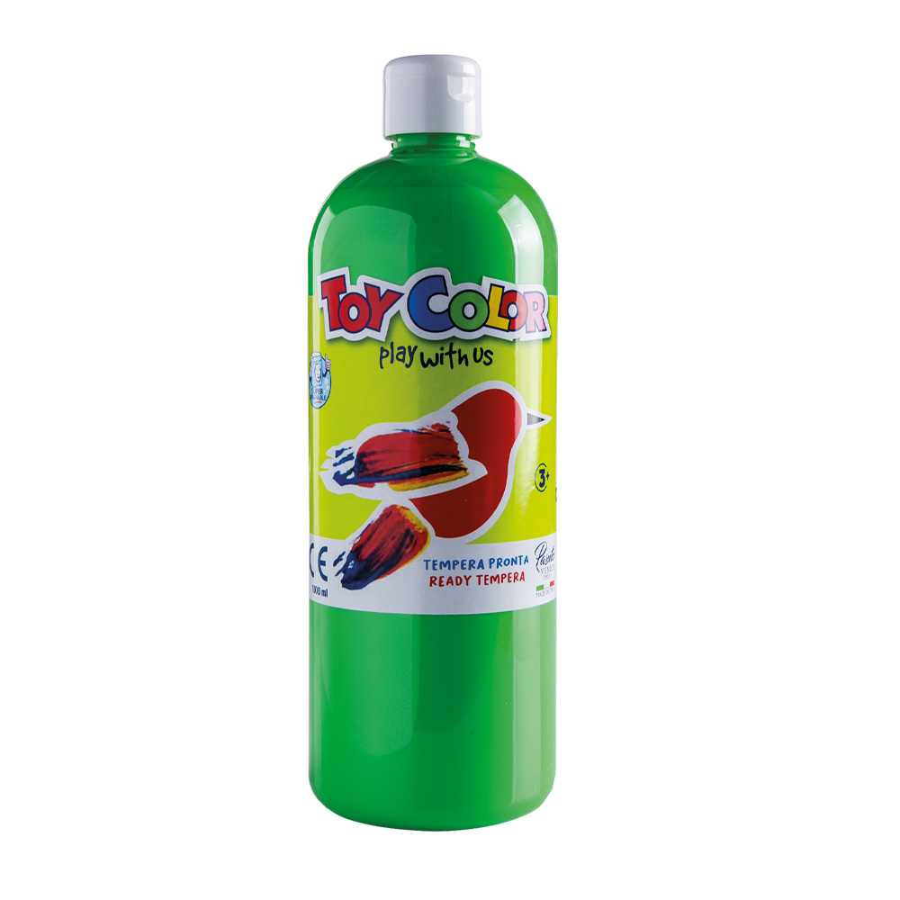 220.554.11 TOY COLOR ΤΕΜΠΕΡΑ SUPERWASHABLE 1000ml PRIMARY LIGHT ΠΡΑΣΙΝΟ - Image 1