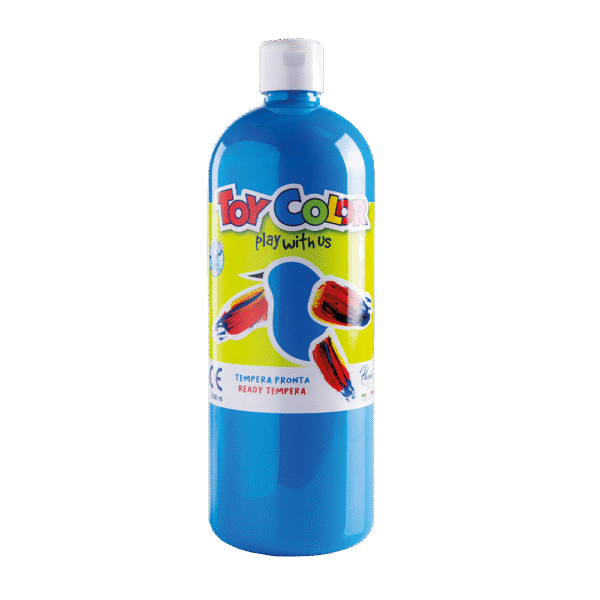TOY COLOR ΤΕΜΠΕΡΑ SUPERWASHABLE 1000ml PRIMARY CYAN ΜΠΛΕ