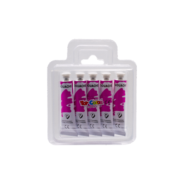 TOY COLOR ΤΕΜΠΕΡΑ SUPERWASHABLE 12ml PRIMARY MAGENTA ΚΟΚΚΙΝΗ 5 ΤΕΜΑΧΙΑ