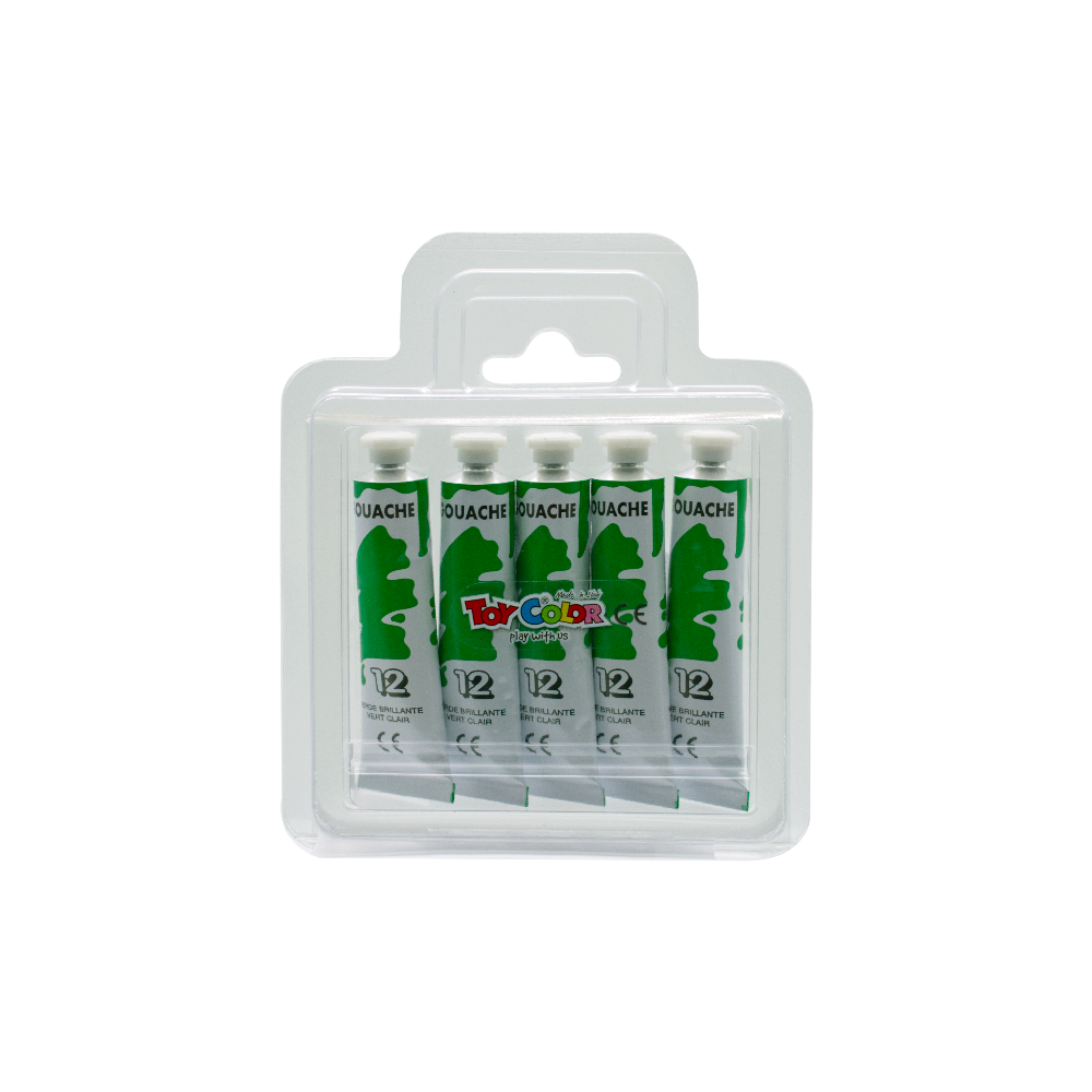 220.730.12 TOY COLOR ΤΕΜΠΕΡΑ SUPERWASHABLE 12ml PRIMARY ΠΡΑΣΙΝΗ 5 ΤΕΜΑΧΙΑ - Image 1