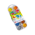 TOY COLOR ΝΕΡΟΧΡΩΜΑΤΑ ΜΕ ΠΙΝΕΛΟ ΠΛΑΣΤΙΚΟ BLISTER 12 ΧΡΩΜΑΤΑ Φ30mm PRIMARY PEARLY 12 ΤΕΜΑΧΙΑ