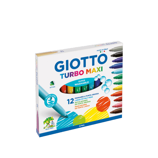 GIOTTO ΜΑΡΚΑΔΟΡΟΙ ΧΟΝΔΡΟΙ TURBO MAXI 3+ 12 ΧΡΩΜΑΤΑ