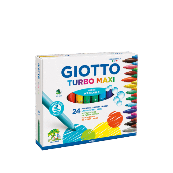 GIOTTO ΜΑΡΚΑΔΟΡΟΙ ΧΟΝΔΡΟΙ TURBO MAXI 3+ 24 ΧΡΩΜΑΤΑ