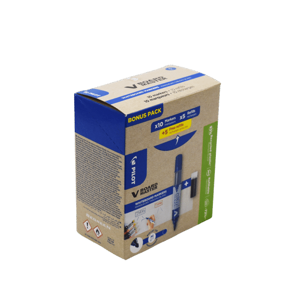 PILOT ΜΑΡΚΑΔΟΡΟΣ ΠΙΝΑΚΟΣ BEGREEN V-BOARD MEDIUM PROMO 10Τ & ΑΝΤΑΛΛΑΚΤΙΚΟ 10Τ ΜΠΛΕ