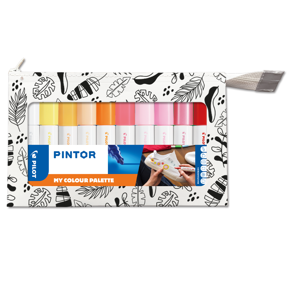 230.572558 PILOT ΜΑΡΚΑΔΟΡΟΙ PINTOR ΣΕΤ 10 ΧΡΩΜΑΤΩΝ MEDIUM WARM COLOURS - Image 1