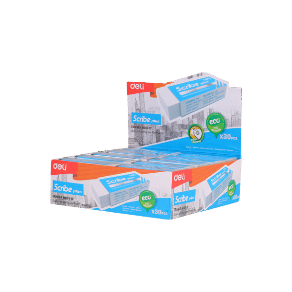 DELI ΓΟΜΑ 60x24x12mm SCRIBE PLUS ΛΕΥΚΗ 30 ΤΕΜΑΧΙΑ