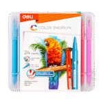 DELI ΜΑΡΚΑΔΟΡΟΣ WASHABLE ΜΥΤH & ΠΙΝΕΛΟ 24 ΧΡΩΜΑΤΑ COLOR EMOTION