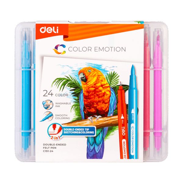 DELI ΜΑΡΚΑΔΟΡΟΣ WASHABLE ΜΥΤH & ΠΙΝΕΛΟ 24 ΧΡΩΜΑΤΑ COLOR EMOTION