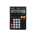 DELI ΑΡΙΘΜΟΜΗΧΑΝΗ 12 ΨΗΦΙΩΝ 17.9x12.6x2.8cm SMART EM01420 ΜΑΥΡΗ