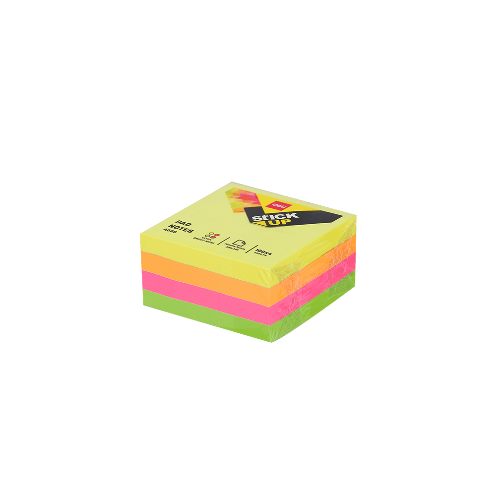 231.03303T DELI ΚΥΒΟΣ ΑΥΤΟΚΟΛΛΗΤΟΣ 400 ΦΥΛΛΑ 51x51mm NEON 4 ΧΡΩΜΑΤΑ - Image 1