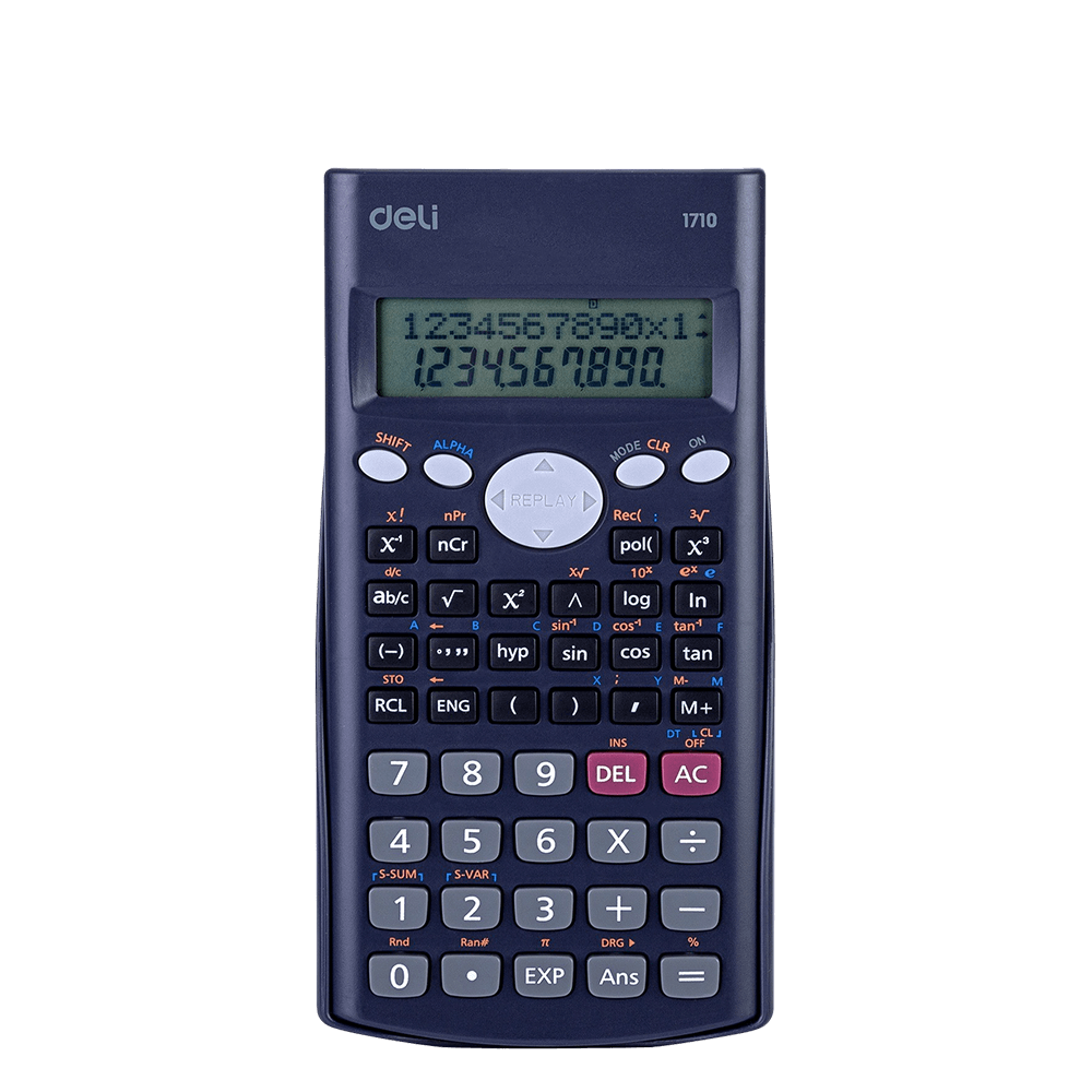 231.1710 DELI ΑΡΙΘΜΟΜΗΧΑΝΗ ΜΠΑΤΑΡΙΑΣ 240 ΛΕΙΤΟΥΡΓΙΕΣ 16.2x8.4x1.9cm CORE ΜΑΥΡΗ - Image 1