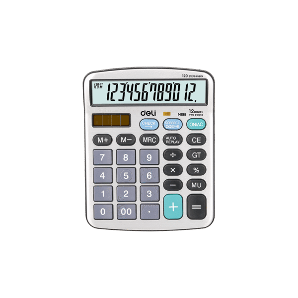 DELI ΑΡΙΘΜΟΜΗΧΑΝΗ 12 ΨΗΦΙΩΝ 15.3x12x2.98cm CORE EM19810 ΑΣΗΜΙ