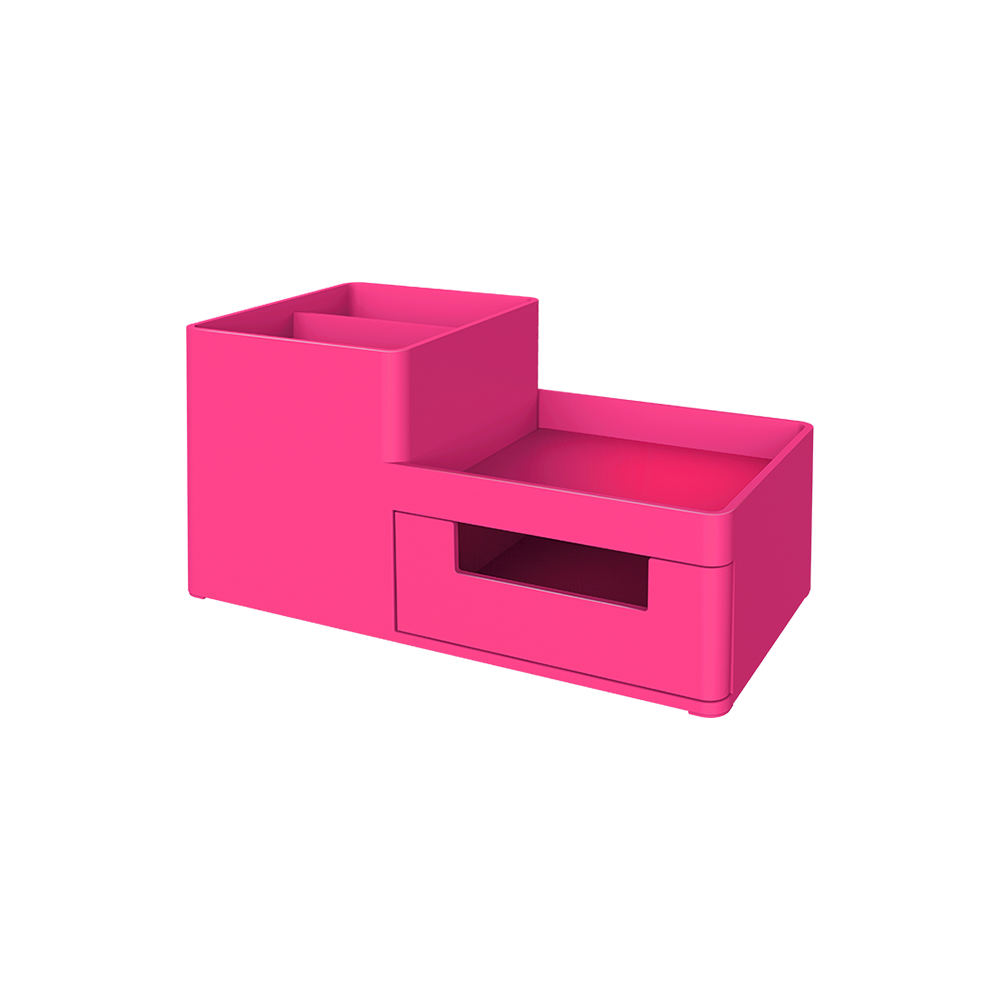 231.25140 DELI ΣΕΤ ΓΡΑΦΕΙΟΥ ΠΛΑΣΤΙΚΟ 3 ΘΕΣΕΩΝ 17.5x9x9.2cm RIO MAGENTA - Image 1