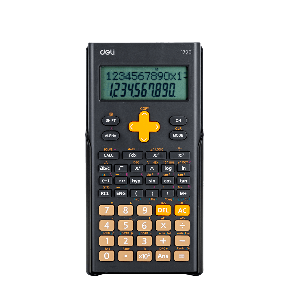 231.303141 DELI ΑΡΙΘΜΟΜΗΧΑΝΗ ΕΠΙΣΤΗΜΟΝΙΚΗ 300 ΛΕΙΤΟΥΡΓΙΕΣ 23.3x11.5x3cm E1720 ΣΚΟΥΡΟ ΓΚΡΙ - Image 1