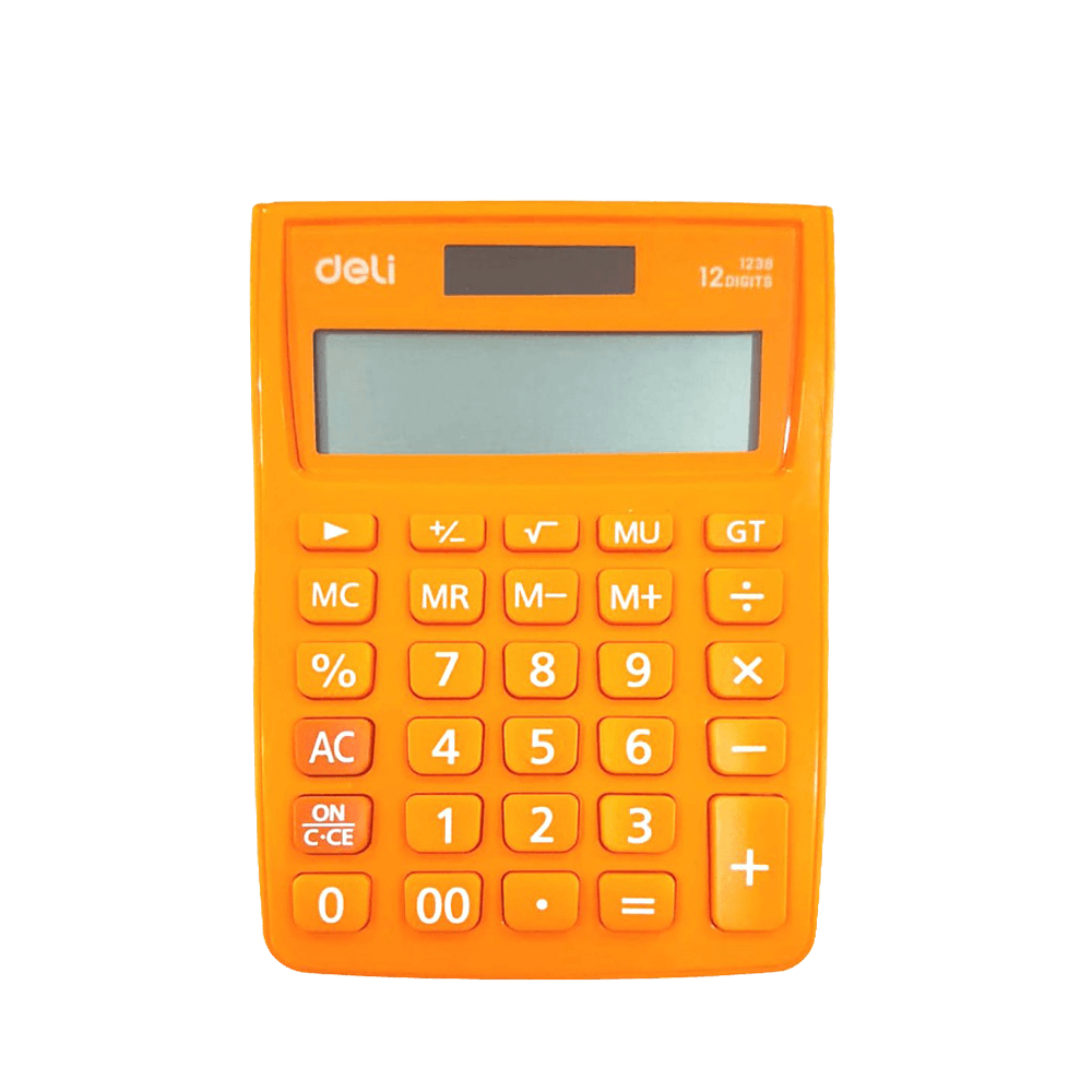 231.368300 DELI ΑΡΙΘΜΟΜΗΧΑΝΗ 12 ΨΗΦΙΩΝ 14.5x10.4x2.7cm TOUCH ΠΟΡΤΟΚΑΛΙ - Image 1