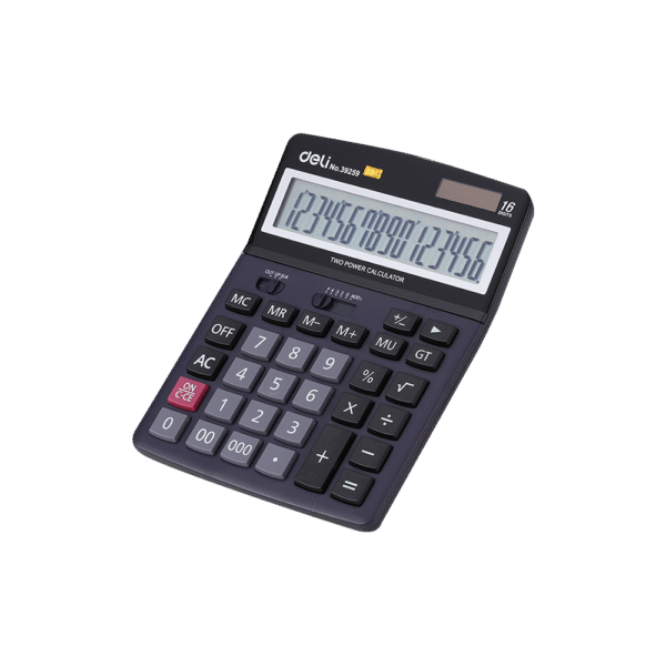 DELI ΑΡΙΘΜΟΜΗΧΑΝΗ 16 ΨΗΦΙΩΝ 19.3x14.85x4.55cm CORE E39259 ΜΑΥΡΗ