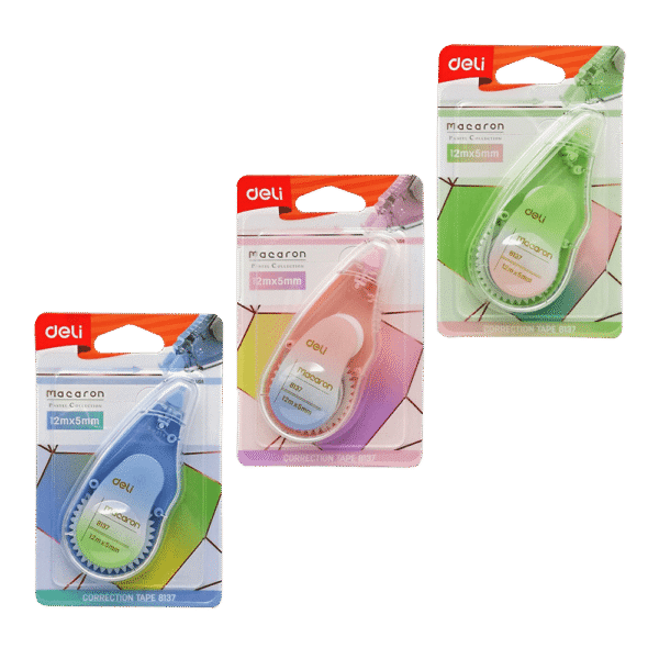 DELI ΔΙΟΡΘΩΤΙΚΗ ΤΑΙΝΙΑ 5mmx12m MACARON ΑΣΣΟΡΤΙ 24 ΤΕΜΑΧΙΑ