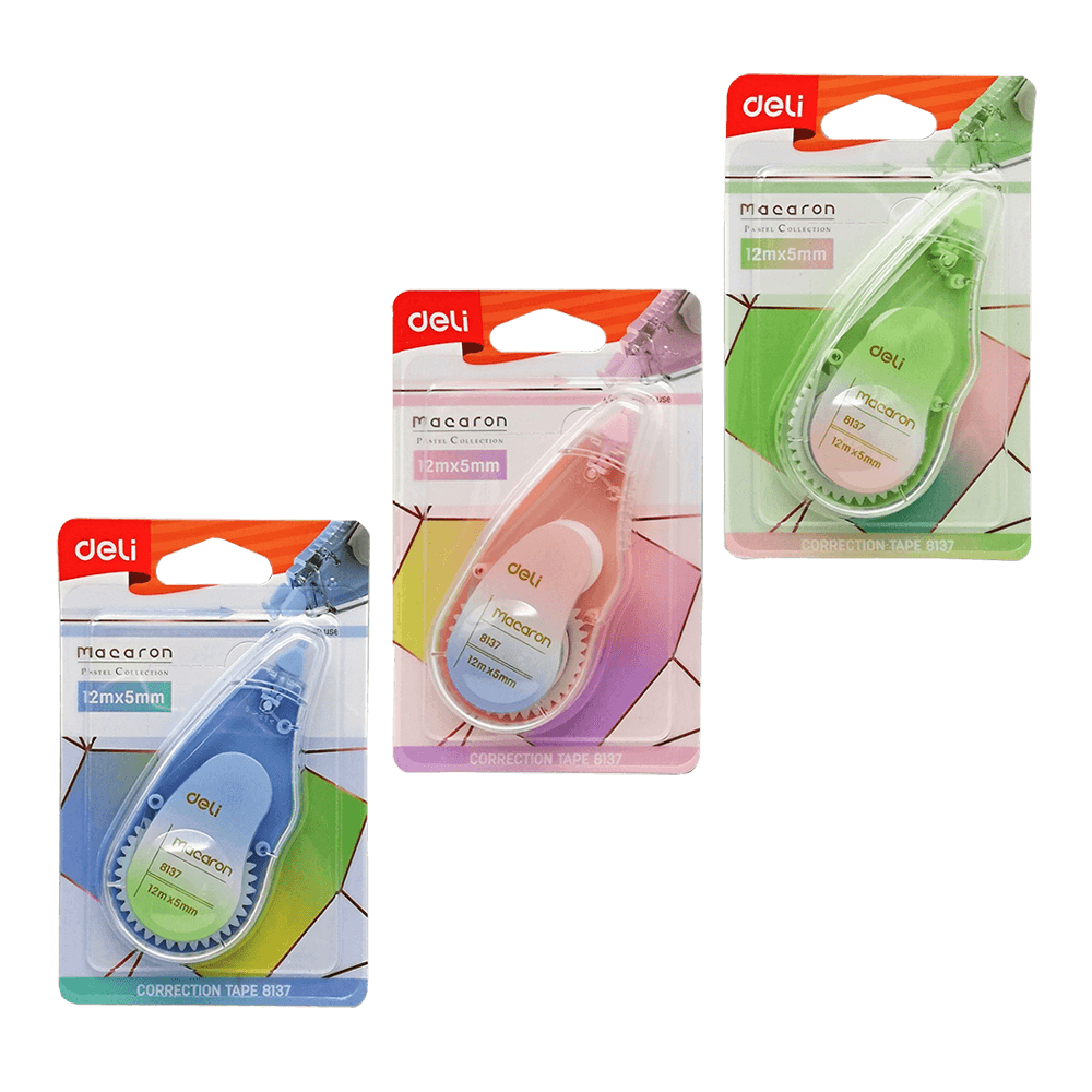 231.8137 DELI ΔΙΟΡΘΩΤΙΚΗ ΤΑΙΝΙΑ 5mmx12m MACARON ΑΣΣΟΡΤΙ 24 ΤΕΜΑΧΙΑ - Image 1