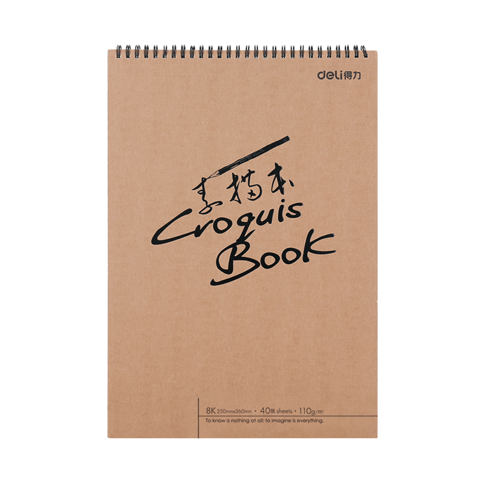 231.923929 DELI ΜΠΛΟΚ ΣΧΕΔΙΟΥ ΣΠΙΡΑΛ 40 ΦΥΛΛΑ 8K (360x250mm) 110gsm - Image 1