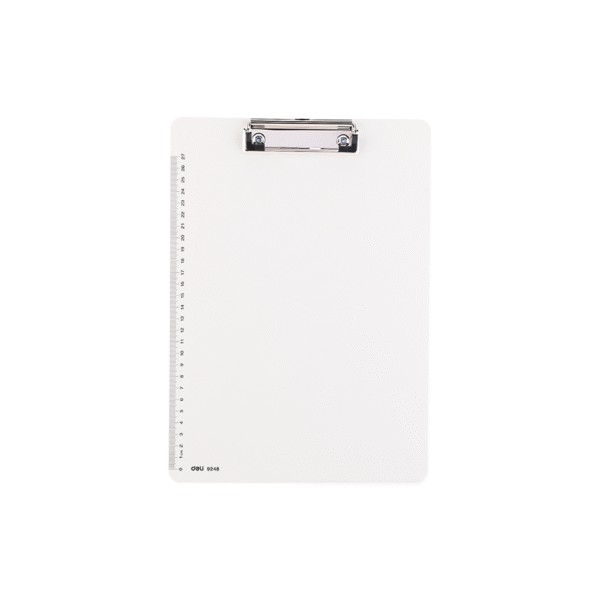 DELI ΠΙΝΑΚΙΔΑ ΣΕΜΙΝΑΡΙΟΥ ΜΕ ΠΙΑΣΤΡΑ & ΑΡΙΘΜΗΣΗ PP Α4 31.5x22.5cm ΛΕΥΚΗ