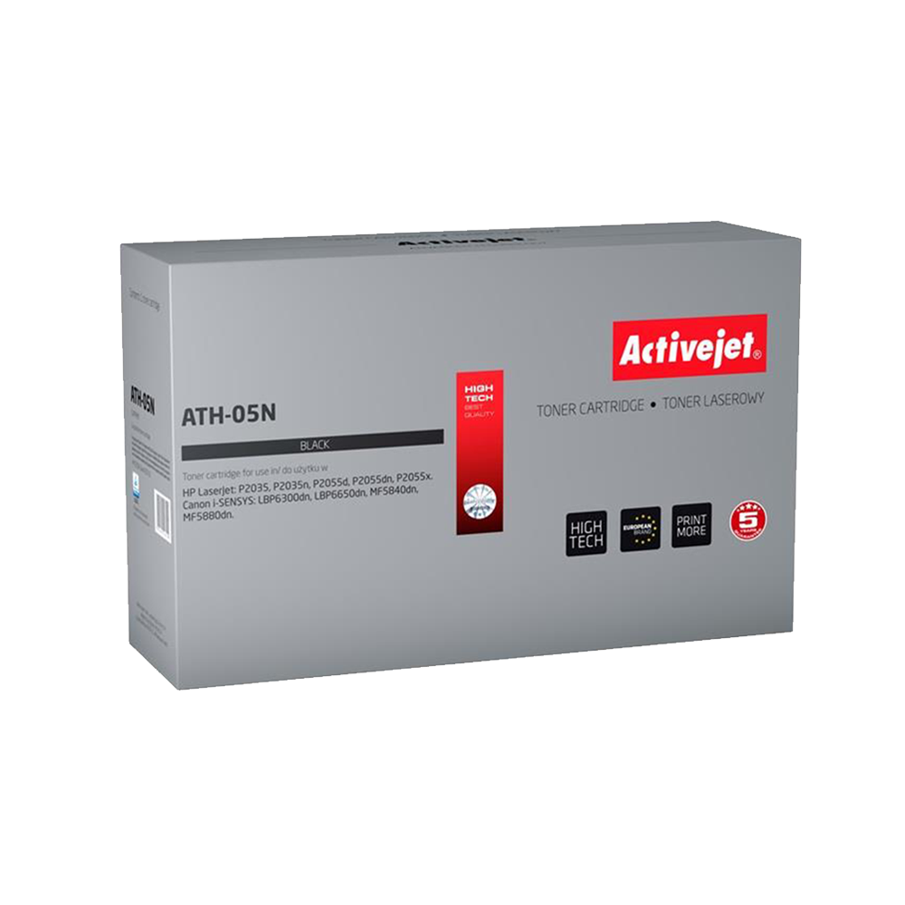40.HPCE505N ACTIVE JET TONER ΣΥΜΒΑΤΟ ΜΕ HP ATH-05N #05A BLACK 3.500Φ. (Ν) #CE505A - Image 1