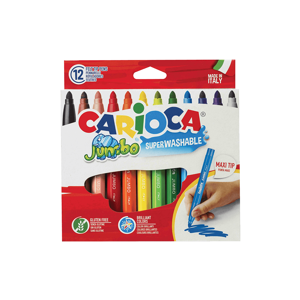 40569 CARIOCA ΜΑΡΚΑΔΟΡΟΙ 12 ΧΡΩΜΑΤΑ JUMBO 12 ΤΕΜΑΧΙΑ - Image 1