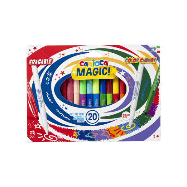CARIOCA ΜΑΡΚΑΔΟΡΟΙ 9+9+2 ΧΡΩΜΑΤΑ JUMBO MAGIC CAMBIACOLOR 20 ΤΕΜΑΧΙΑ