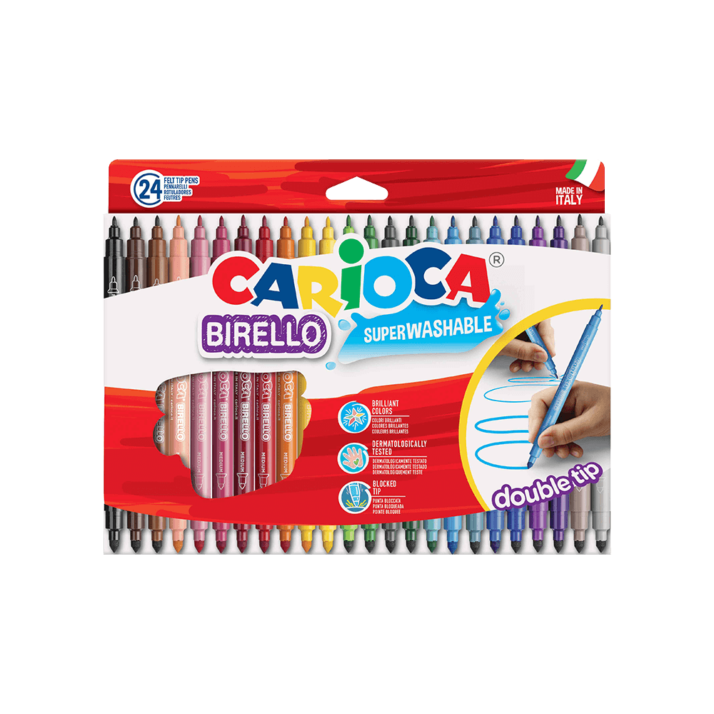41521 CARIOCA ΜΑΡΚΑΔΟΡΟΙ 24 ΧΡΩΜΑΤΑ ΔΙΠΛΗ ΜΥΤΗ BIRELLO 24 ΤΕΜΑΧΙΑ - Image 1