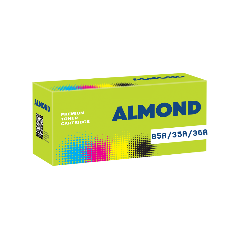 43.HPCE285N ALMOND TONER ΣΥΜΒΑΤΟ ΜΕ HP #85A/35A/36A BLACK 2.000Φ. ( Ν) #CE285A/CB435A/CB436A - Image 1