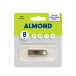 ALMOND FLASH DRIVE USB 8GB ΜΕΤΑΛΛΙΚΟ MINI