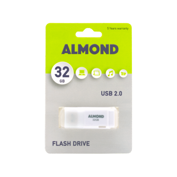 ALMOND FLASH DRIVE USB 32GB PRIME ΛΕΥΚΟ