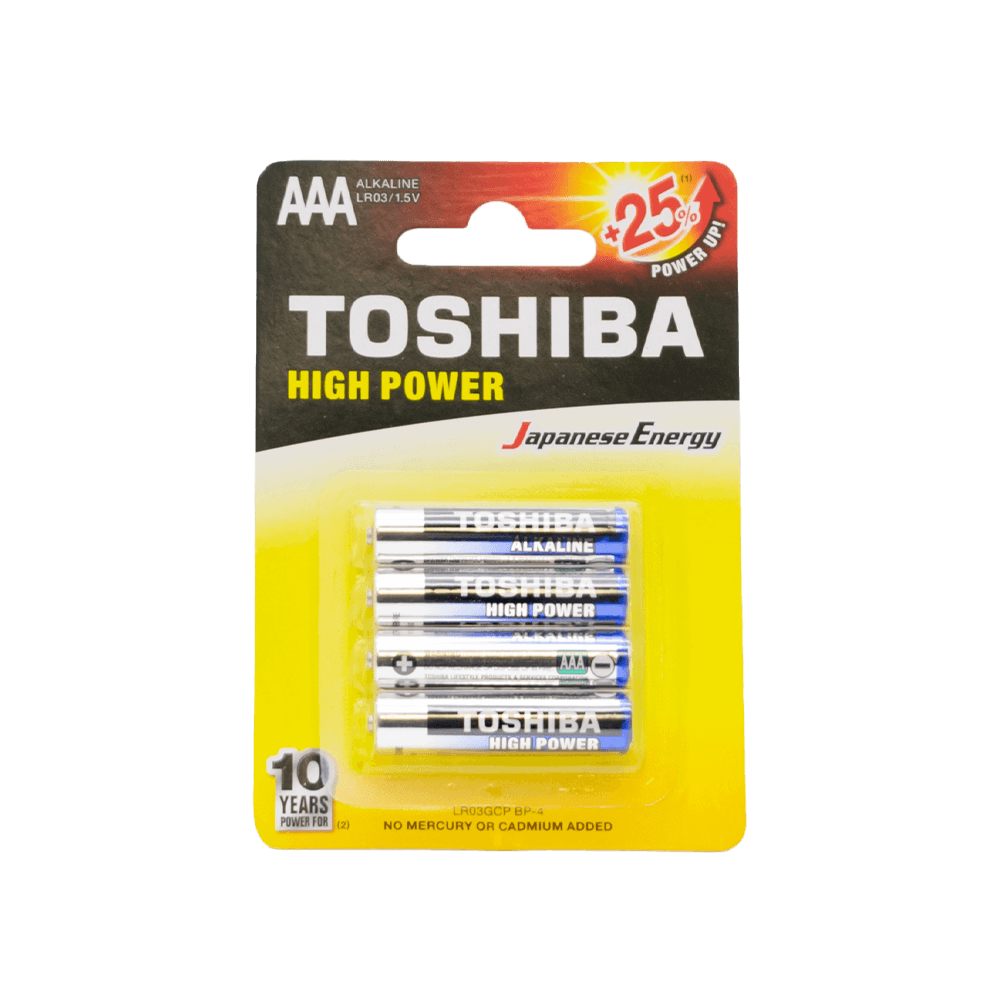 448.1.588294 TOSHIBA ΜΠΑΤΑΡΙΕΣ LR 03 AAA ΑΛΚΑΛΙΚΕΣ 4 ΤΕΜΑΧΙΑ - Image 1