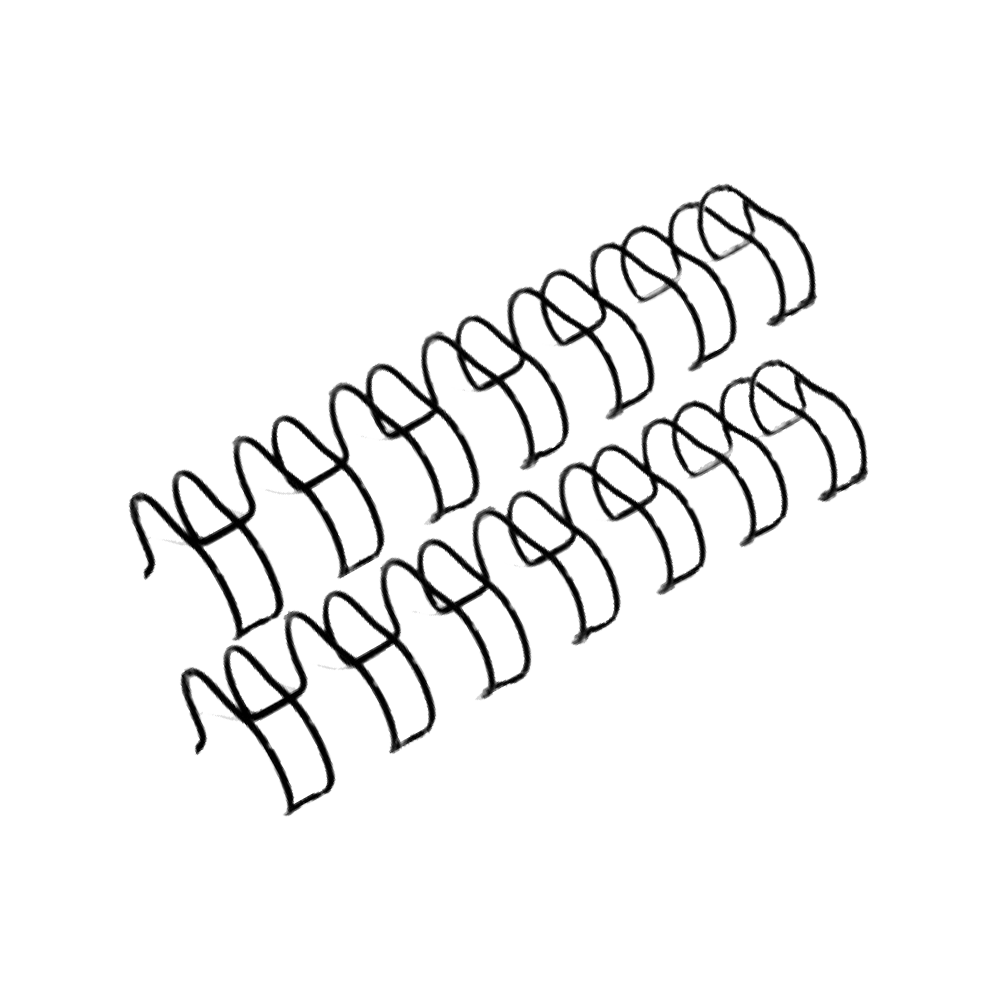455.21.008.02.100 OPUS ΣΠΙΡΑΛ ΒΙΒΛΙΟΔΕΣΙΑΣ ΜΕΤΑΛΛΙΚΟ 8mm ΜΑΥΡΟ 100Τ. - Image 1