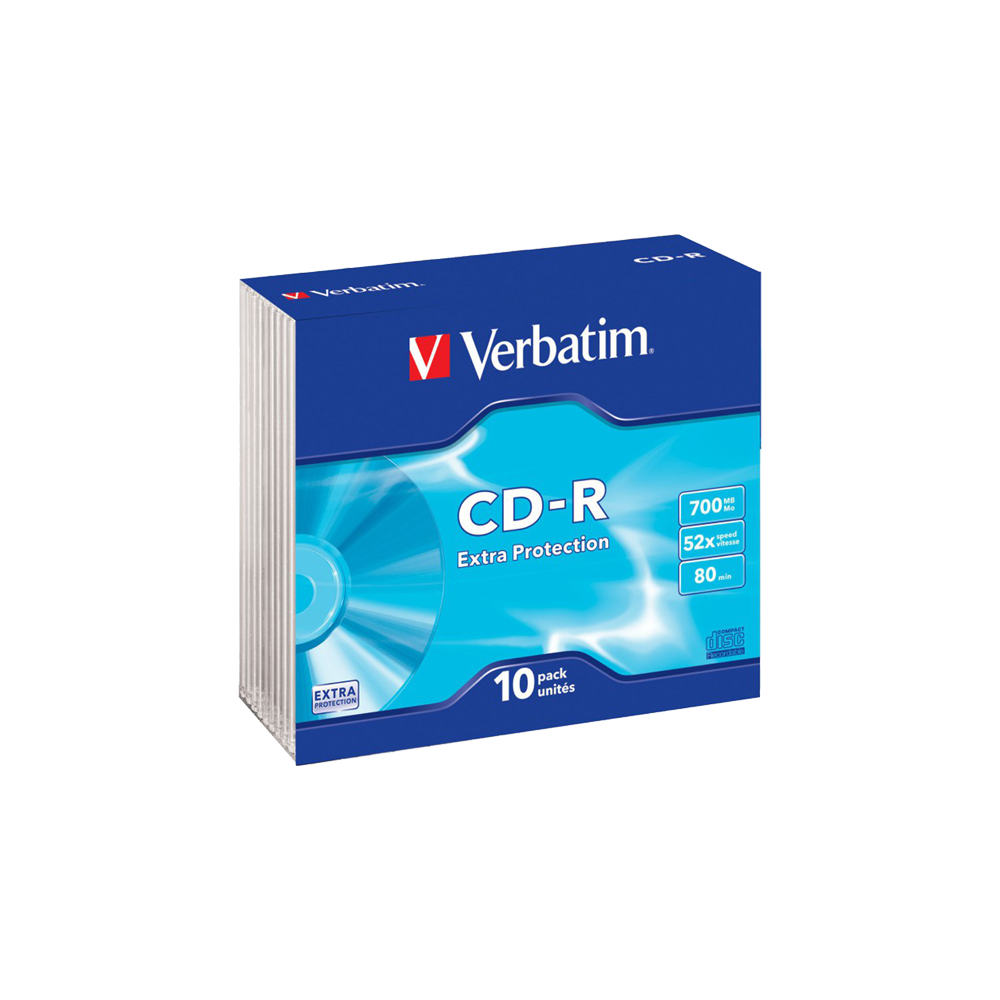 47.01.43415 VERBATIM CD-R SLIM 700MB 52X DATALIFE 10 ΤΕΜΑΧΙΑ - Image 1