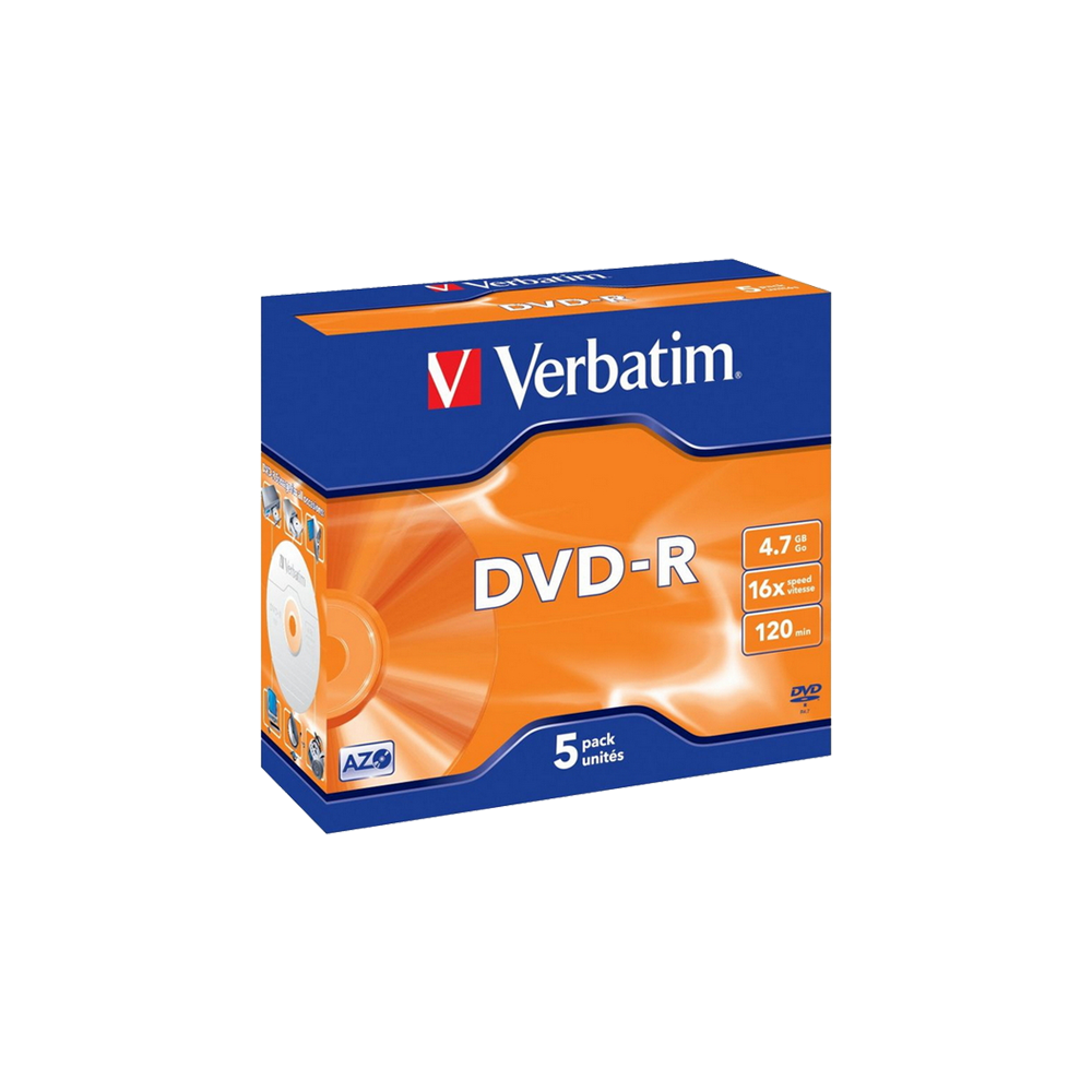 47.01.43519 VERBATIM DVD-R 4.7GB 16X JEWEL 5 ΤΕΜΑΧΙΑ - Image 1
