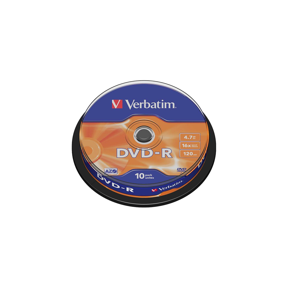 47.01.43523 VERBATIM DVD-R 4.7GB 16X CAKEBOX 10 ΤΕΜΑΧΙΑ - Image 1