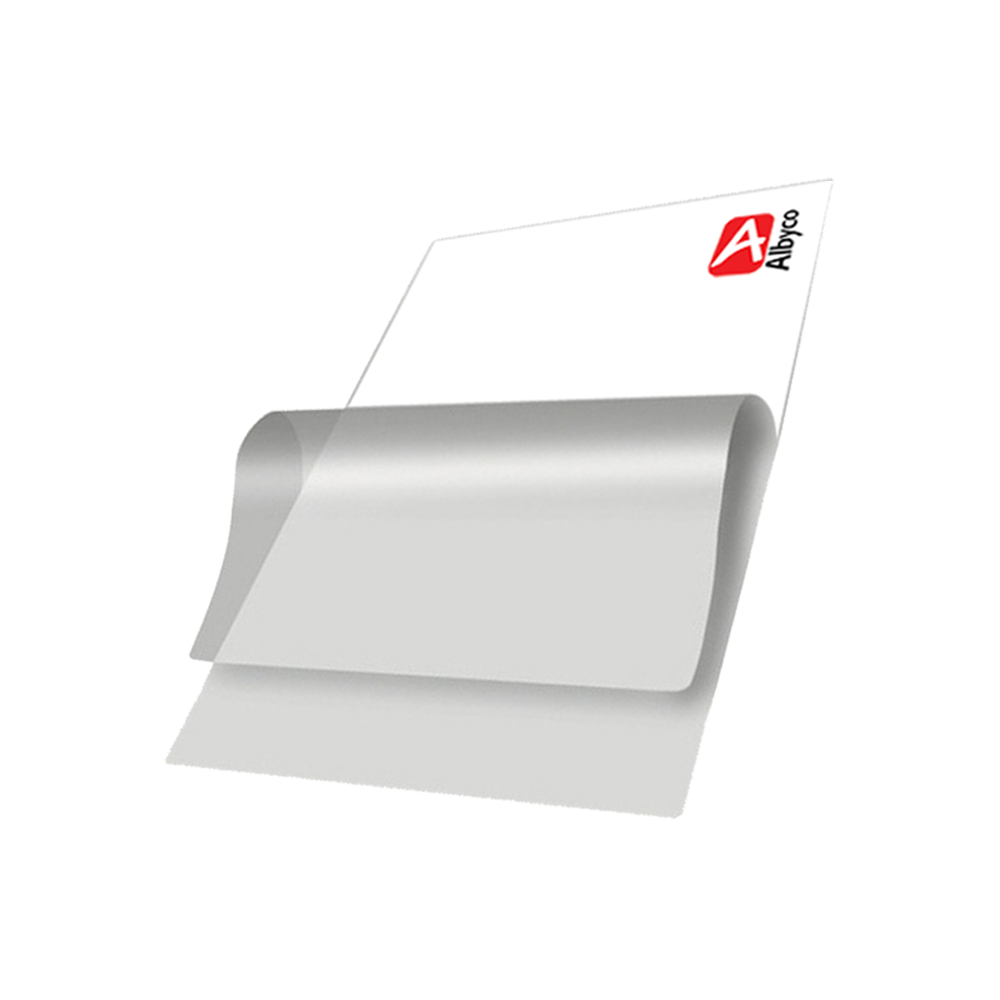 480.30.009.100 ALBYCO ΔΙΦΥΛΛΑ ΠΛΑΣΤΙΚΟΠΟΙΗΣΗΣ Α5 100micron ΔΙΑΦΑΝΟ 100Τ. - Image 1