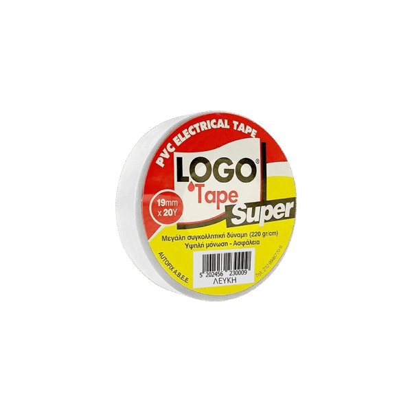 LOGO ΗΛΕΚΤΡΟΜΟΝΩΤΙΚΗ 1.9cm x 18m ΛΕΥΚΗ SUPER 10 ΤΕΜΑΧΙΑ