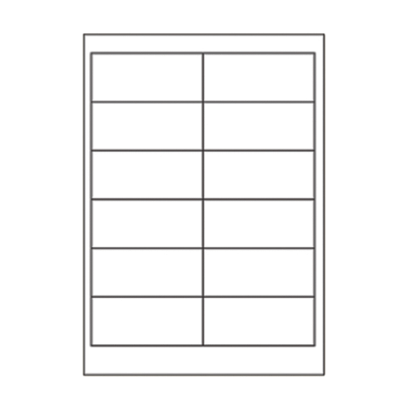 SOREX ΕΤΙΚΕΤΕΣ ΑΥΤΟΚΟΛΛΗΤΕΣ ΓΙΑ ΕΚΤΥΠΩΤΗ A4 2x6 97x42.3mm 100 ΦΥΛΛΑ