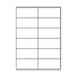 SOREX ΕΤΙΚΕΤΕΣ ΑΥΤΟΚΟΛΛΗΤΕΣ ΓΙΑ ΕΚΤΥΠΩΤΗ A4 2x6 105x48mm 100 ΦΥΛΛΑ