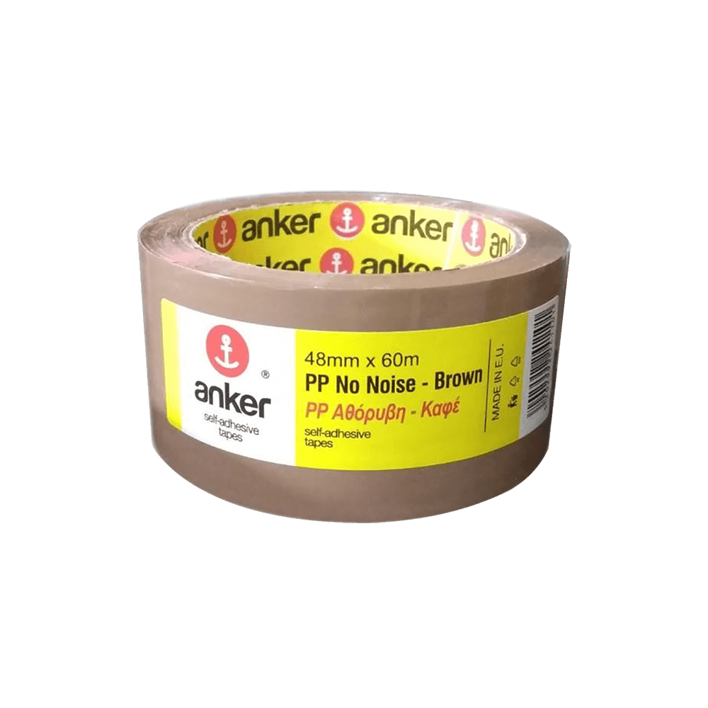 536.3.241101 ANKER ΤΑΙΝΙΑ ΣΥΣΚΕΥΑΣΙΑΣ ΑΘΟΡΥΒΗ PP 48mmx60m ΚΡΑΦΤ 6 ΤΕΜΑΧΙΑ - Image 1