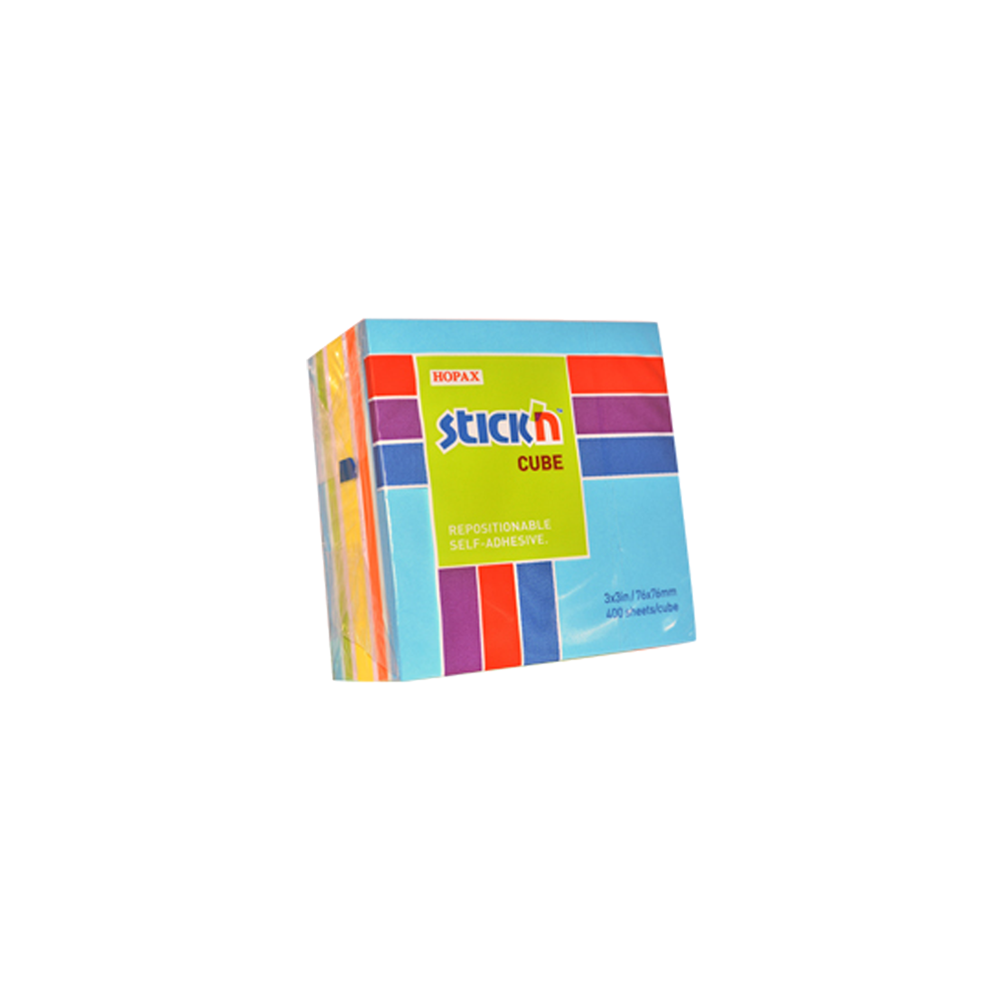 550.21538 STICK'N ΚΥΒΟΣ ΑΥΤΟΚΟΛΛΗΤΑ 76x76mm 400 ΦΥΛΛΑ ΜΠΛΕ ΝΕΟΝ-ΠΑΣΤΕΛ - Image 1
