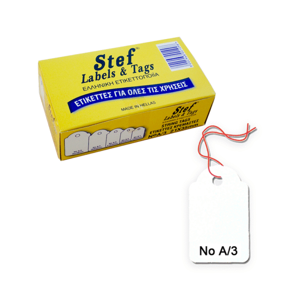 STEF ΕΤΙΚΕΤΕΣ ΚΡΕΜΑΣΤΕΣ 21x35mm Νο3 1000 Τ.